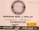 Reid Bros.-Fayscott-Reid Fayscott 612, Surface Grinder, S/N over 15718, Instruct and Parts Manual-612-01